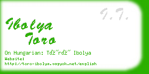 ibolya toro business card